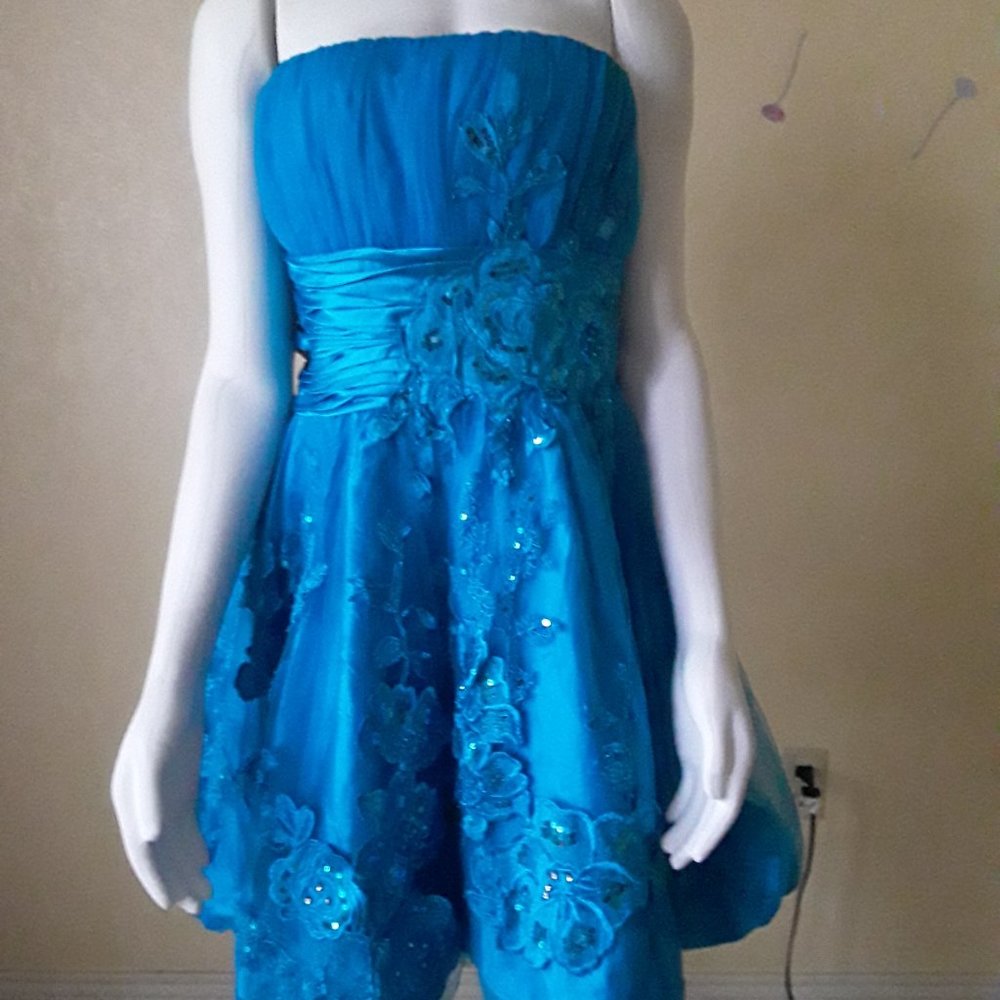 Short Turquoise Prom Dress